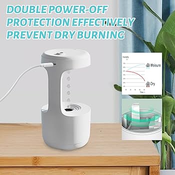Smooth Sailing 800ml Anti Gravity Air Humidifier Water Droplet Aroma Diffuser