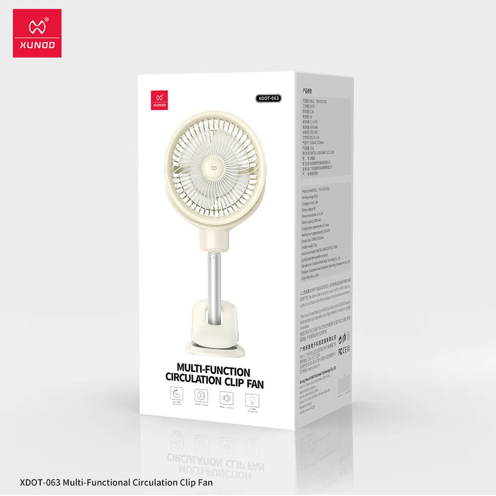 XUNDD XDOT-063 Desktop Clamp Circulating Fan 6000mAh