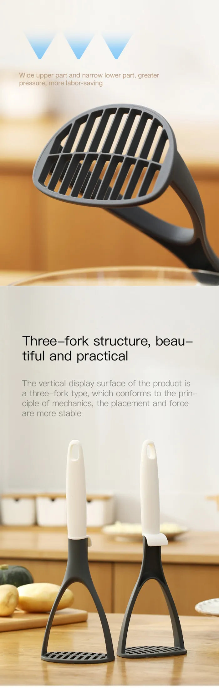 FaSoLa Plastic Potato Mashers Best Mashed Kitchen Tool Potato Smasher