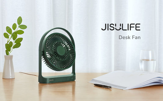 JISULIFE FA19 FA19A USB Portable Rechargeable Fan 4000mAH Battery with Type C Charging Port