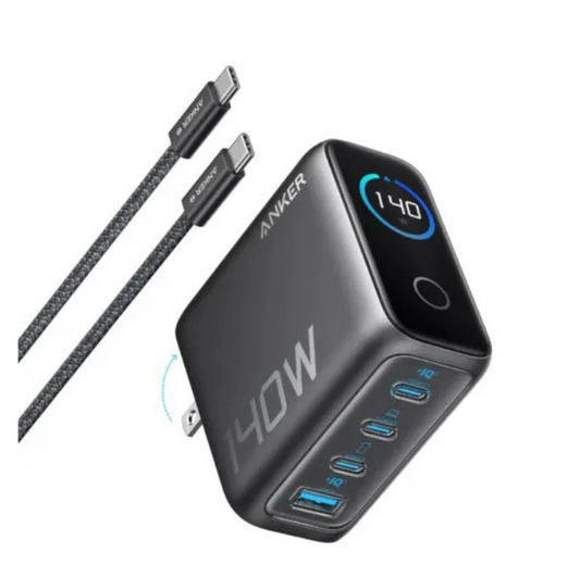 Anker Laptop Charger 140W 4-Port PD 3.1 with Touch Control USB-C Cable (B2697)